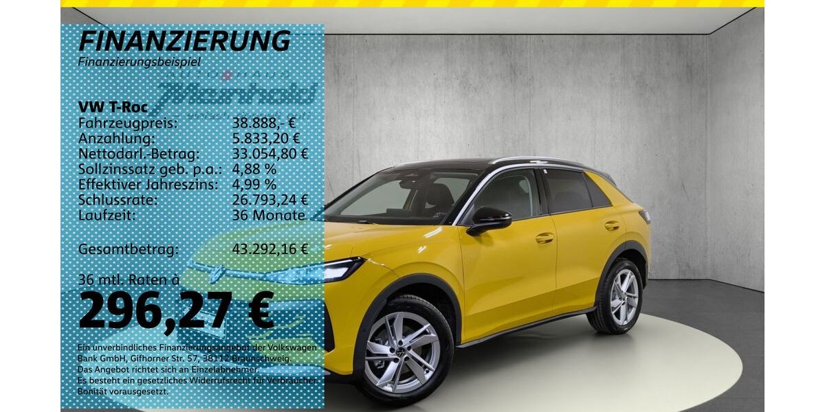 VW T-Roc 5.000 km 38.888 &euro; Auerbach/Rebesgrün 08209