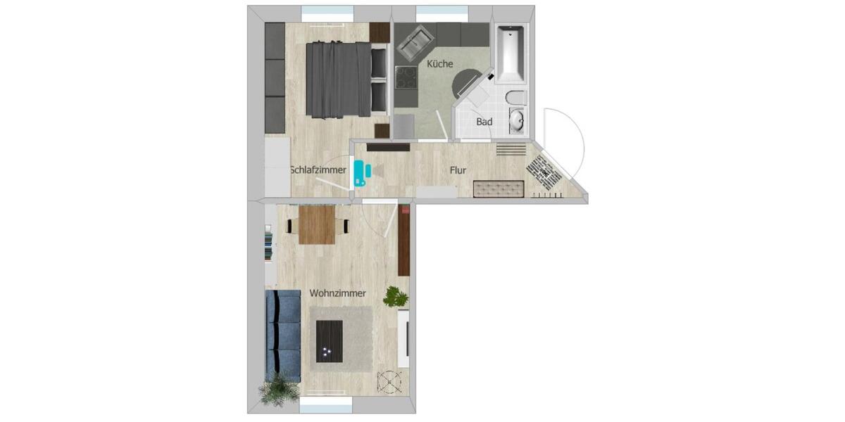 Dachgeschoßwohnung Hohenstein-Ernstthal Ernstthal - 2 Zimmer, 41 m&sup2;, 250&euro; | Angebot:25027094