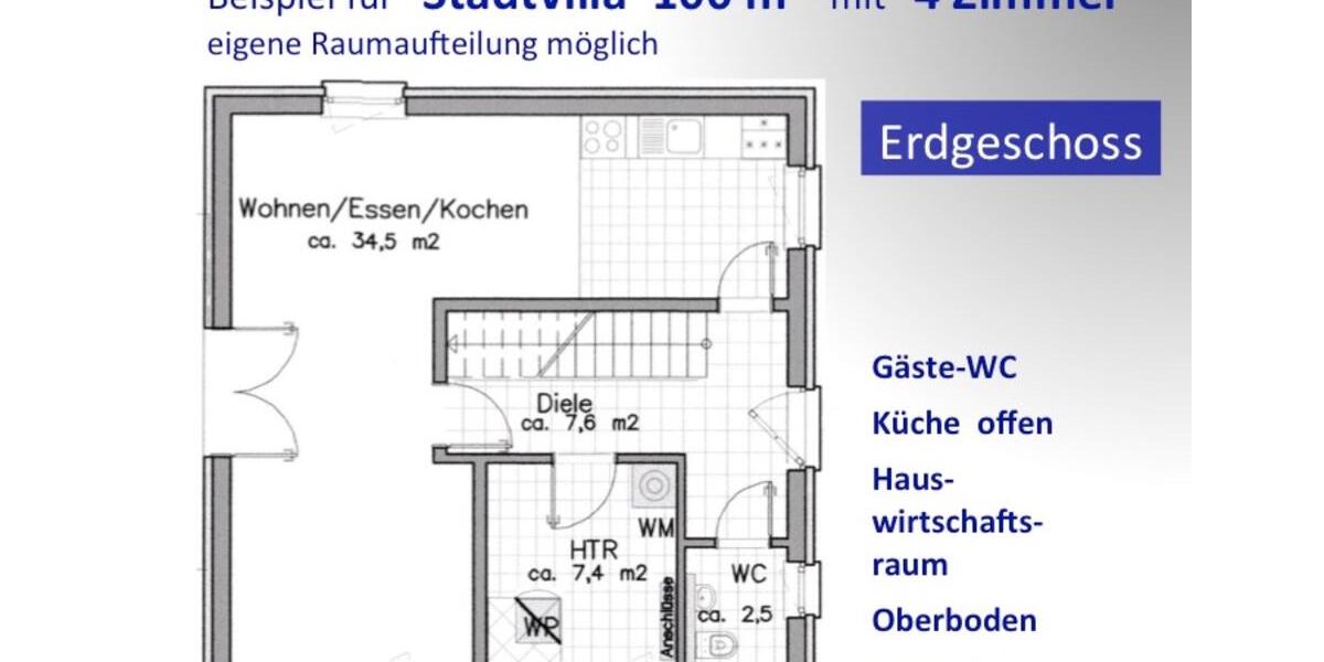 Einfamilienhaus Reinsdorf - 4 Zimmer, 100 m&sup2;, 1.220&euro; | Angebot:24587811