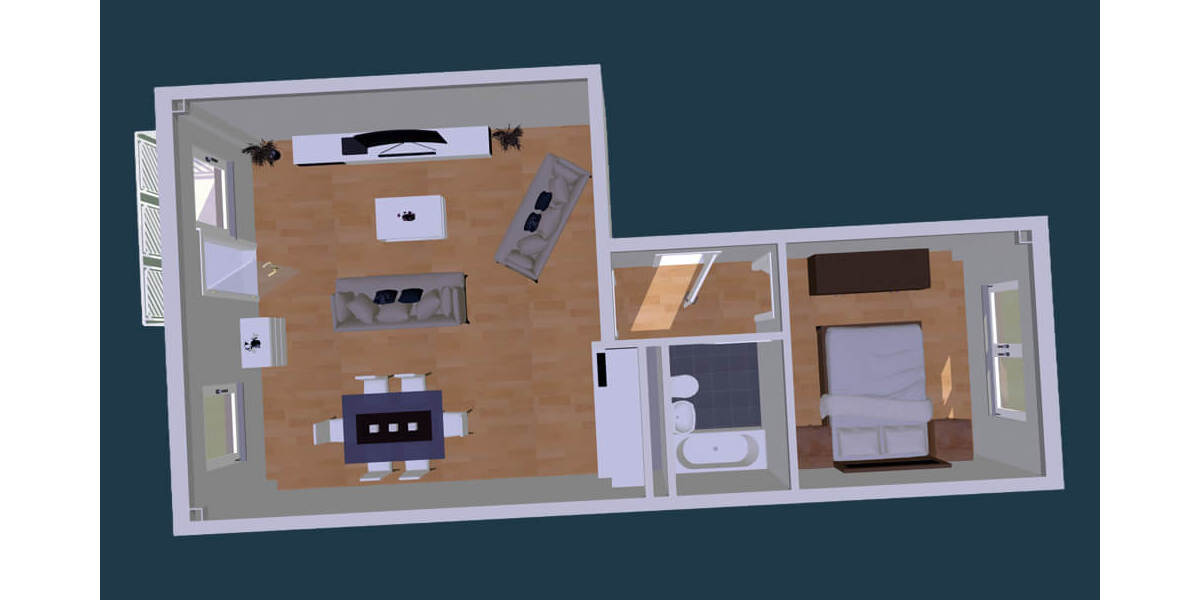 Etagenwohnung Zwickau Eckersbach - 2 Zimmer, 55 m&sup2;, 303&euro; | Angebot:25676707