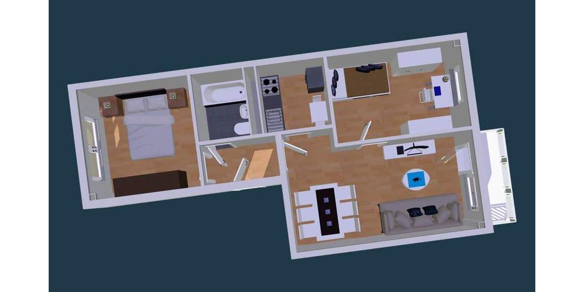 Etagenwohnung Zwickau Eckersbach - 3 Zimmer, 55 m&sup2;, 330&euro; | Angebot:25733946