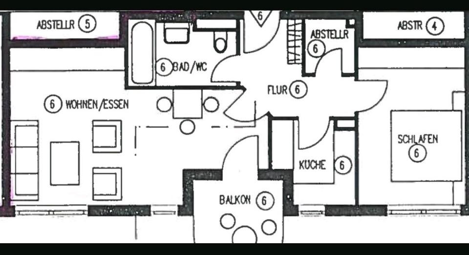 Etagenwohnung Glauchau - 2 Zimmer, 59 m&sup2;, 540&euro; | Angebot:25219439