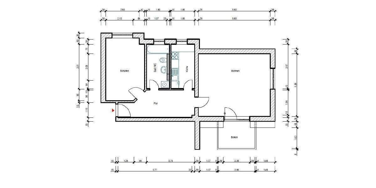 Etagenwohnung Hohenstein-Ernstthal Ernstthal - 2 Zimmer, 68 m&sup2;, 68.000&euro; | Angebot:25694380