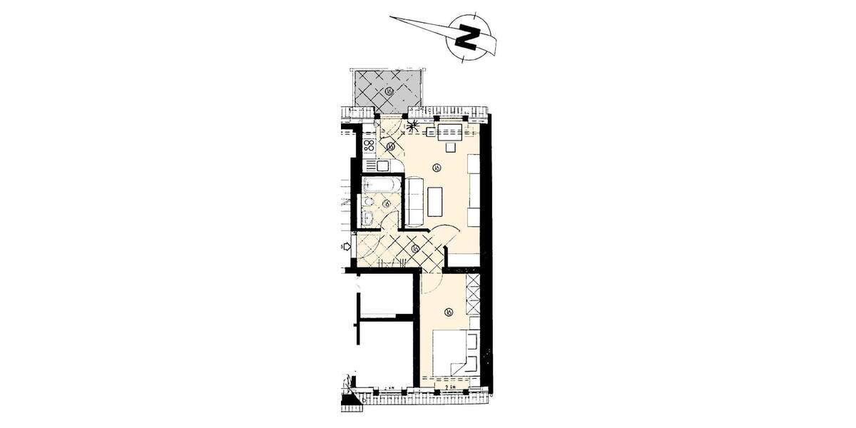 Etagenwohnung Zwickau Pölbitz - 2 Zimmer, 46 m&sup2;, 280&euro; | Angebot:25780739