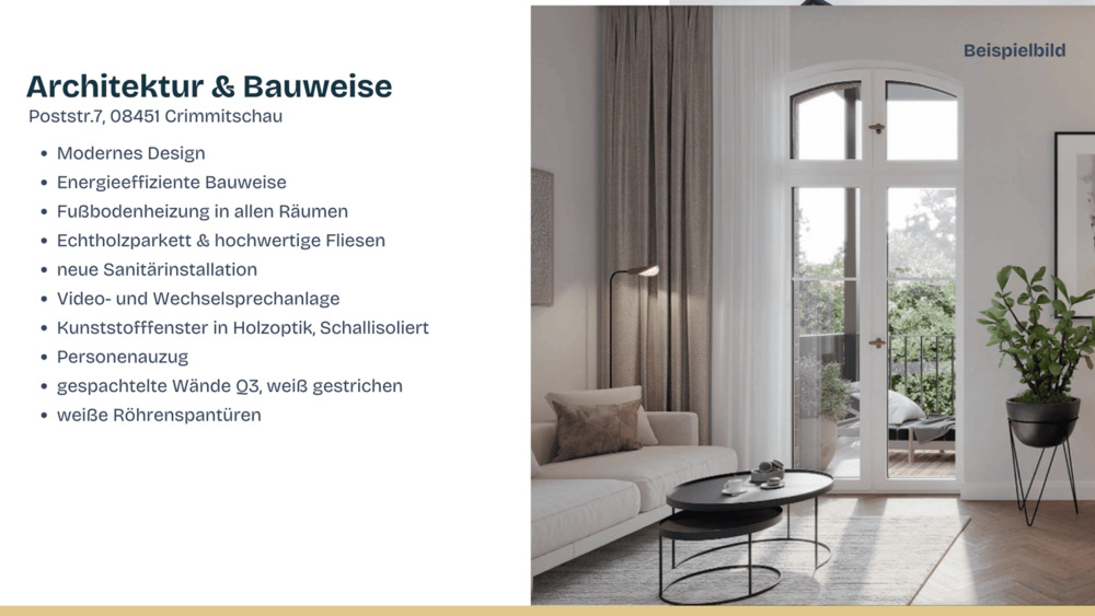 Etagenwohnung Crimmitschau - 2 Zimmer, 50 m&sup2;, 475&euro; | Angebot:26859190