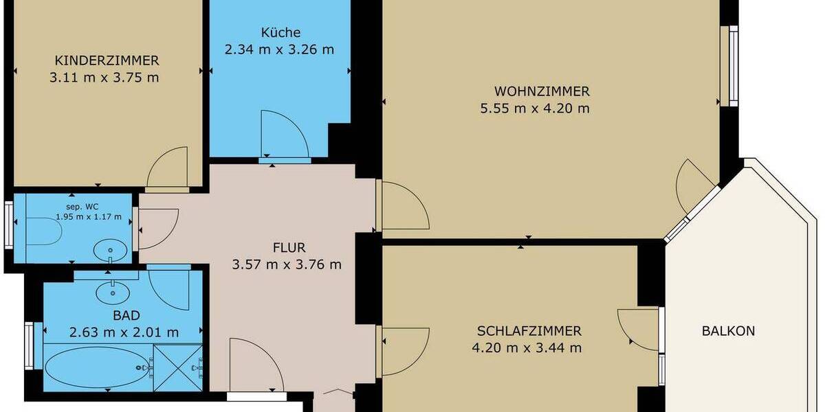 Etagenwohnung Lengenfeld - 3 Zimmer, 71 m&sup2;, 72.000&euro; | Angebot:26378417