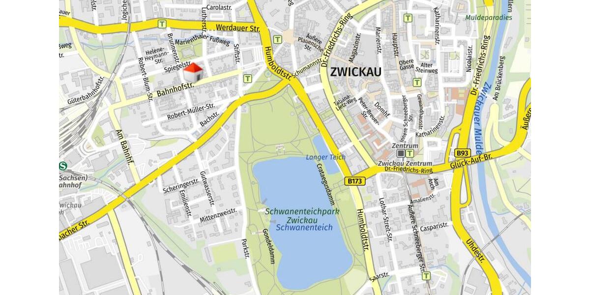 Dachgeschoßwohnung Zwickau - 2 Zimmer, 65 m&sup2;, 300&euro; | Angebot:22209708