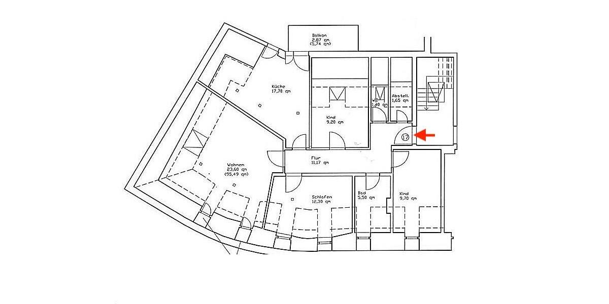 Dachgeschoßwohnung Zwickau - 4 Zimmer, 95 m&sup2;, 620&euro; | Angebot:25945678