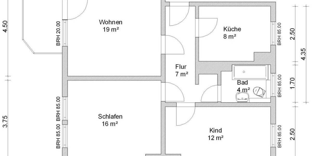 Etagenwohnung Zwickau Pölbitz - 3 Zimmer, 69 m&sup2;, 441&euro; | Angebot:25734622