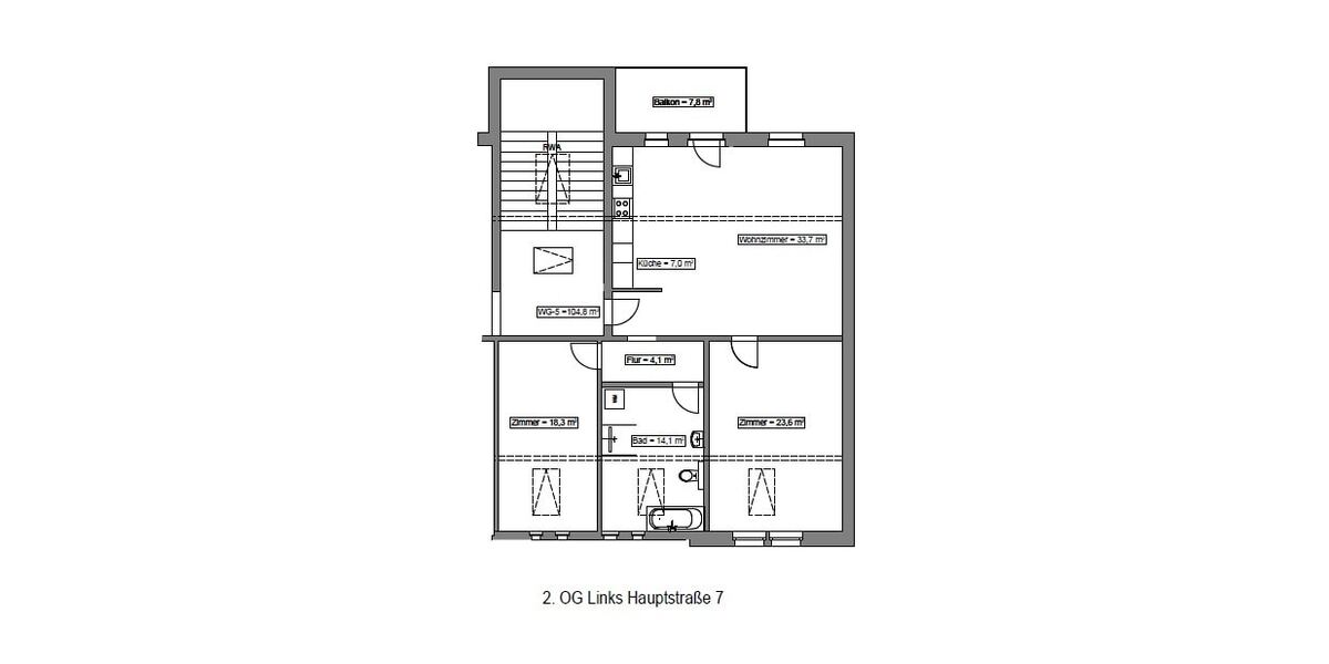 Exklusive Dachgeschosswohnung mit Balkon in aufwendig saniertem Gründerzeithaus - Dachgeschoßwohnung Falkenstein | Angebot:27104271