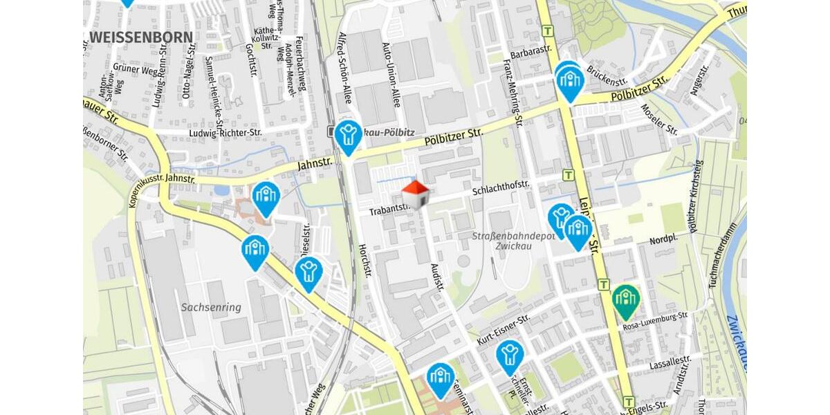 Etagenwohnung Zwickau Zwickau-Nord - 2 Zimmer, 58 m&sup2;, 349&euro; | Angebot:24598548