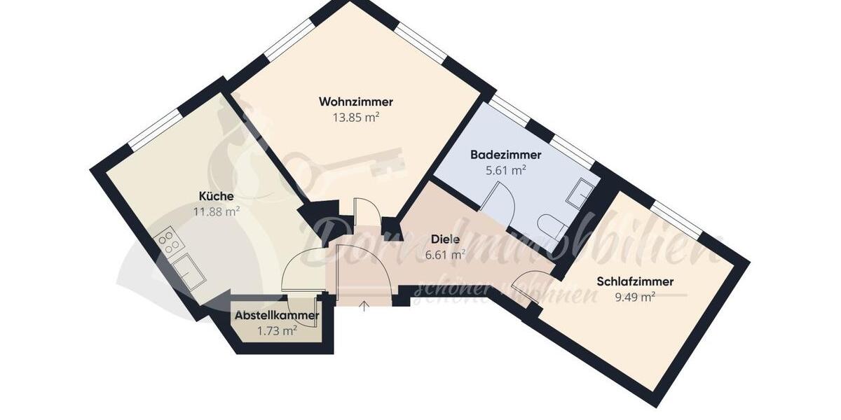 Etagenwohnung Zwickau Zwickau-Nord - 2 Zimmer, 54 m&sup2;, 400&euro; | Angebot:25322141