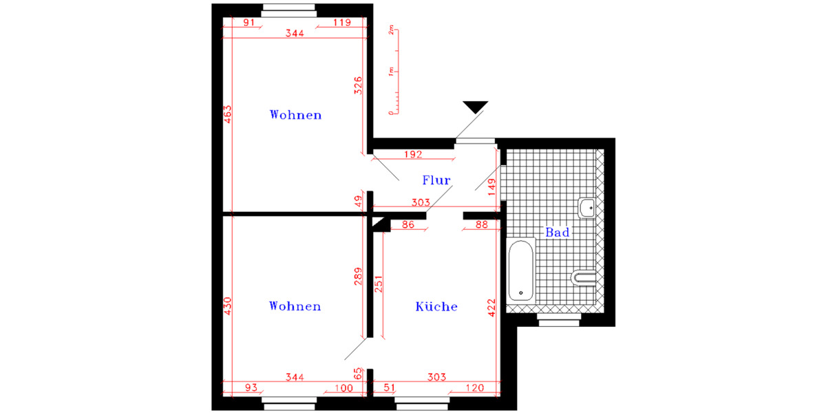 Etagenwohnung Penig - 2 Zimmer, 53 m&sup2;, 344&euro; | Angebot:17652285