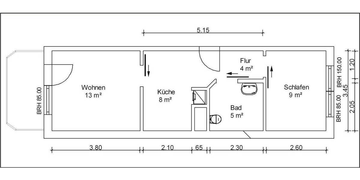 Etagenwohnung Zwickau Eckersbach - 2 Zimmer, 42 m&sup2;, 273&euro; | Angebot:25668565
