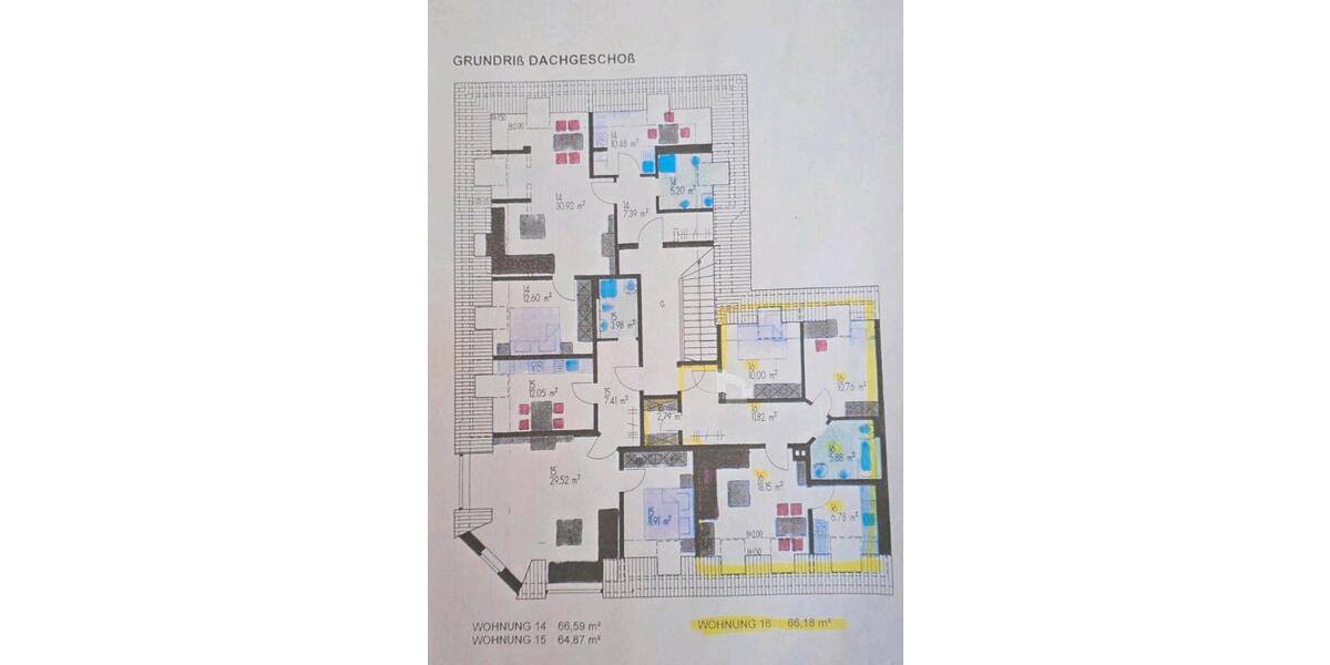 Dachgeschoßwohnung Zwickau Zwickau-Nord - 3 Zimmer, 66 m&sup2;, 549&euro; | Angebot:25840920