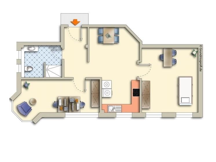 Etagenwohnung Kirchberg - 2 Zimmer, 68 m&sup2;, 440&euro; | Angebot:25428639