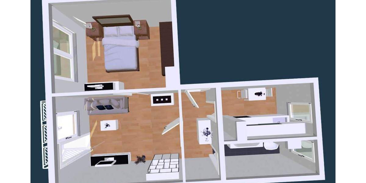 Etagenwohnung Zwickau Eckersbach - 2 Zimmer, 49 m&sup2;, 343&euro; | Angebot:25819039