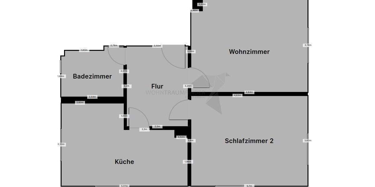 Etagenwohnung Zwickau / Marienthal Marienthal - 2 Zimmer, 61 m&sup2;, 340&euro; | Angebot:25878697