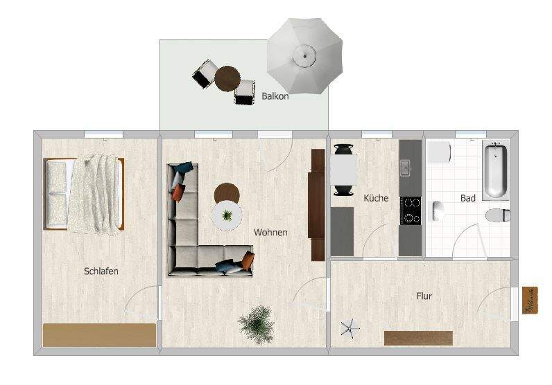 Etagenwohnung Crimmitschau - 2 Zimmer, 65 m&sup2;, 360&euro; | Angebot:25738188