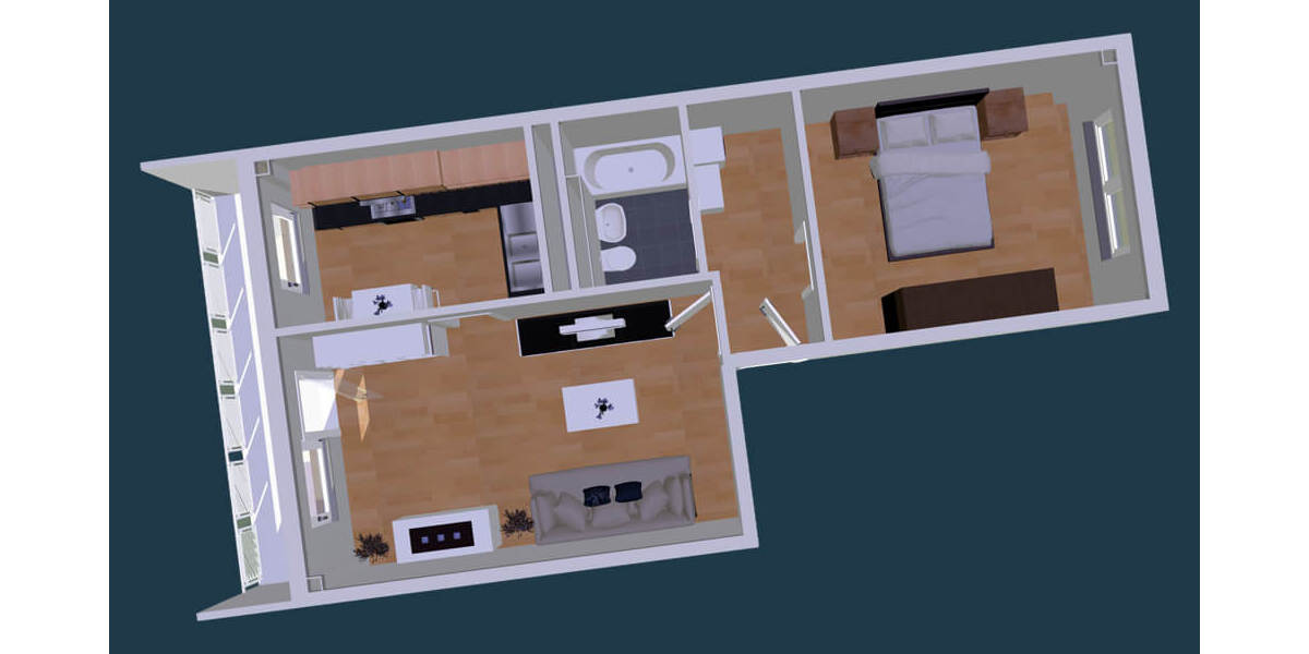 Etagenwohnung Zwickau Eckersbach - 2 Zimmer, 57 m&sup2;, 331&euro; | Angebot:25676694