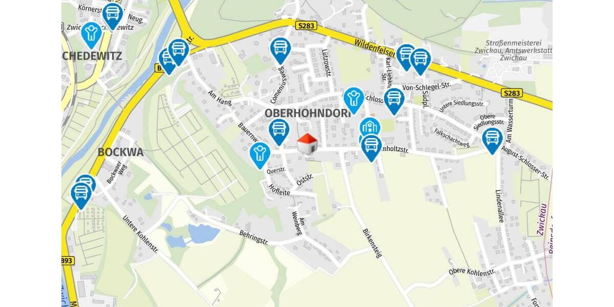 Dachgeschoßwohnung Zwickau - 2 Zimmer, 43 m&sup2;, 235&euro; | Angebot:20462350