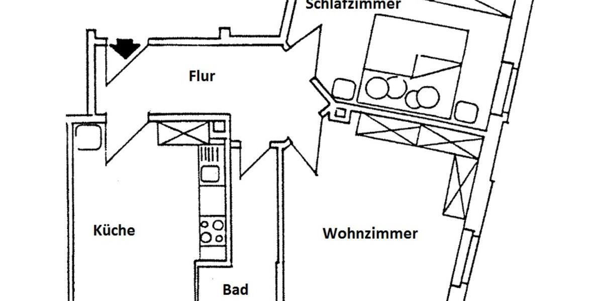 Etagenwohnung Zwickau Auerbach - 2 Zimmer, 58 m&sup2;, 320&euro; | Angebot:19527256