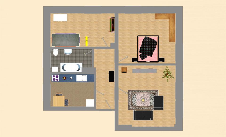 Etagenwohnung Hohndorf - 3 Zimmer, 66 m&sup2;, 462&euro; | Angebot:24774786