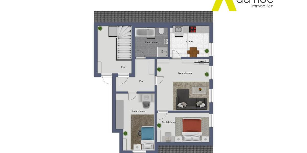 Dachgeschoßwohnung Zwickau Cainsdorf - 3 Zimmer, 58 m&sup2;, 310&euro; | Angebot:24489742