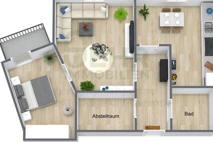 Wohnung Hohenstein-Ernstthal Ernstthal - 2 Zimmer, 56 m&sup2;, 452&euro; | Angebot:17948020