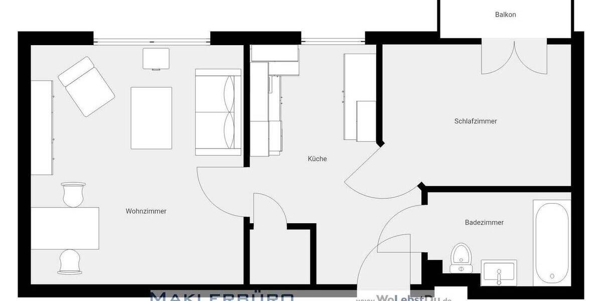 Etagenwohnung Greiz Irchwitz - 2 Zimmer, 43 m&sup2;, 310&euro; | Angebot:26815894
