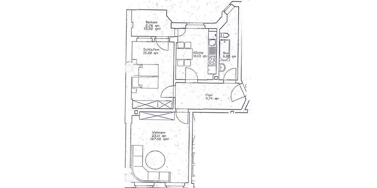 Etagenwohnung Zwickau Pölbitz - 2 Zimmer, 67 m&sup2;, 375&euro; | Angebot:25670169