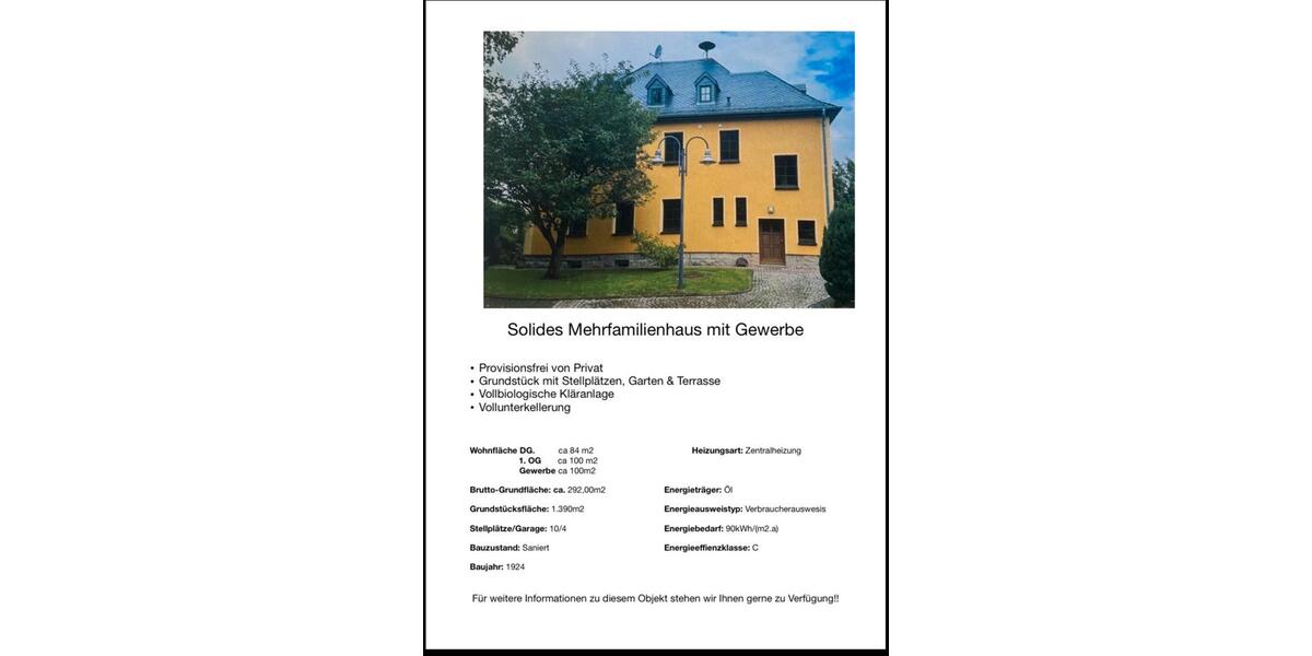Mehrfamilienhaus, Wohnhaus Crinitzberg - 10 Zimmer, 182 m&sup2;, 375.000&euro; | Angebot:25171448