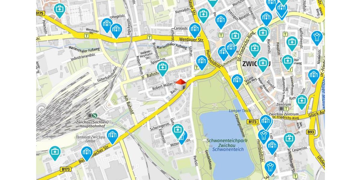 Etagenwohnung Zwickau - 2 Zimmer, 67 m&sup2;, 380&euro; | Angebot:25962400