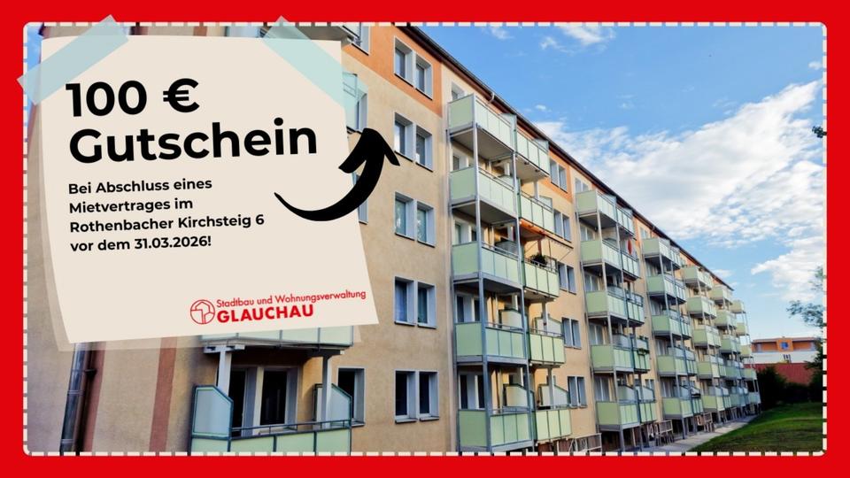 Etagenwohnung Glauchau - 3 Zimmer, 60 m&sup2;, 340&euro; | Angebot:23807496