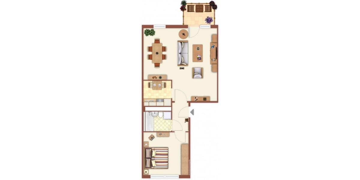 Etagenwohnung Limbach-Oberfrohna Oberfrohna - 2 Zimmer, 55 m&sup2;, 295&euro; | Angebot:18065391