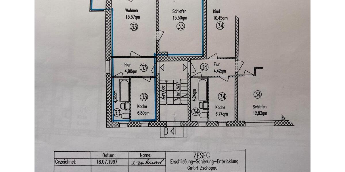 Etagenwohnung Zwickau Auerbach - 2 Zimmer, 51 m&sup2;, 49.000&euro; | Angebot:25611803