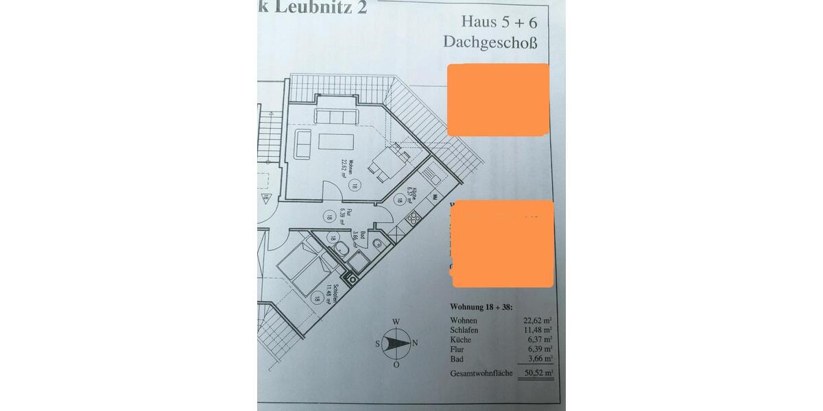 Dachgeschoßwohnung Werdau - 2 Zimmer, 51 m&sup2;, 330&euro; | Angebot:25756456
