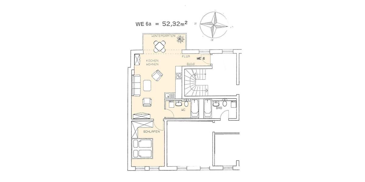 Etagenwohnung Zwickau Innenstadt - 2 Zimmer, 52 m&sup2;, 59.000&euro; | Angebot:25707417