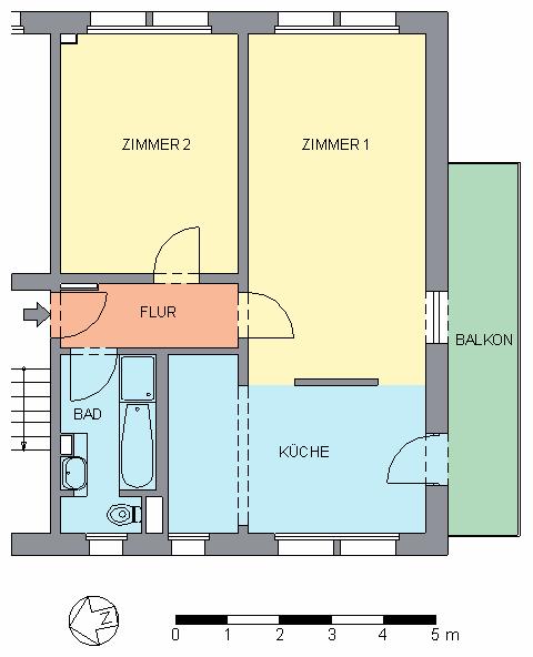 Erdgeschoßwohnung Zwickau Auerbach - 2 Zimmer, 69 m&sup2;, 520&euro; | Angebot:21756572