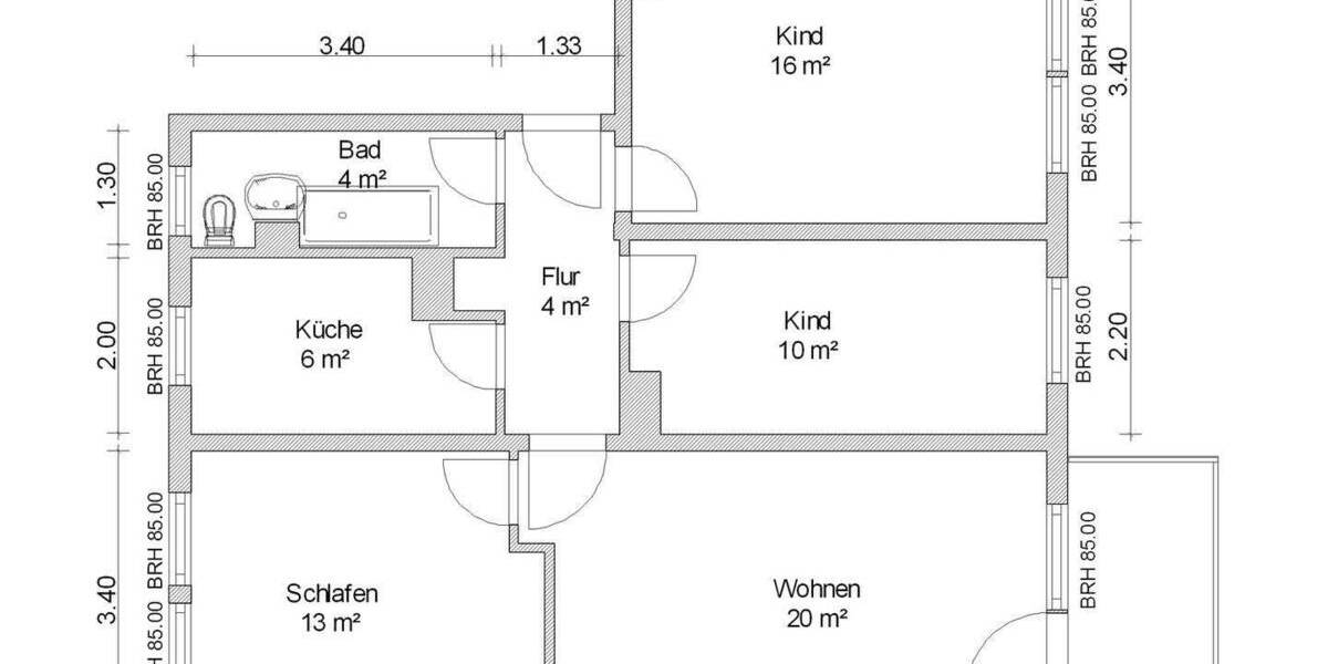 Etagenwohnung Zwickau Eckersbach - 4 Zimmer, 75 m&sup2;, 525&euro; | Angebot:25771304