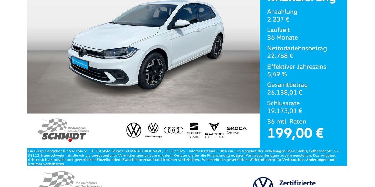 VW Polo 5.484 km 23.975 &euro; Bernsdorf 09337