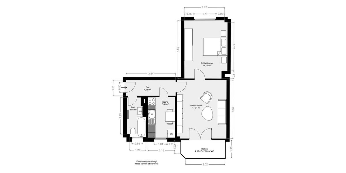 Etagenwohnung Hartenstein - 2 Zimmer, 48 m&sup2;, 365&euro; | Angebot:23873137