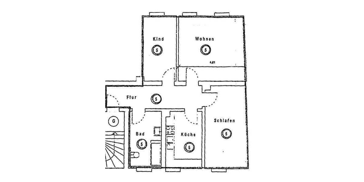 Etagenwohnung Zwickau Eckersbach - 3 Zimmer, 76 m&sup2;, 49.000&euro; | Angebot:25707392