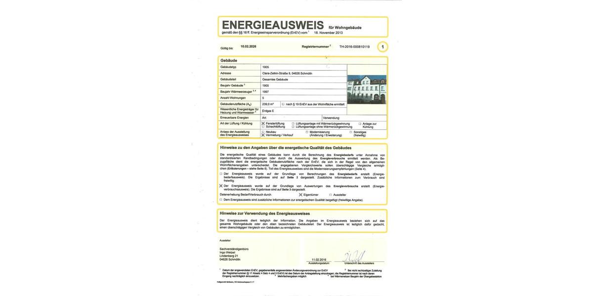 Dachgeschoßwohnung Schmölln - 2 Zimmer, 52 m&sup2;, 334&euro; | Angebot:25758191