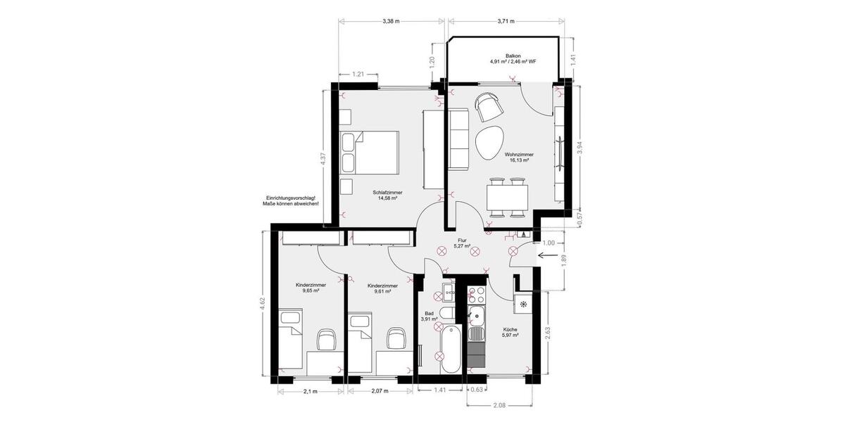 Etagenwohnung Wilkau-Haßlau Haßlau - 4 Zimmer, 67 m&sup2;, 437&euro; | Angebot:22128160