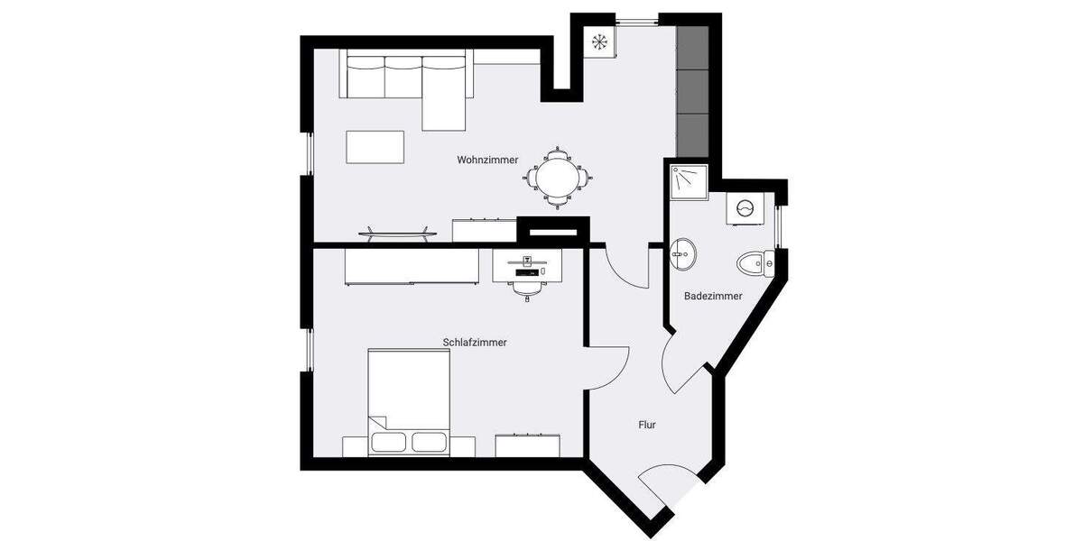 Etagenwohnung Zwickau Innenstadt - 2 Zimmer, 57 m&sup2;, 285&euro; | Angebot:25734778