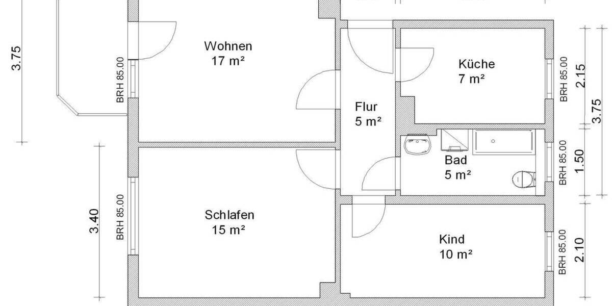 Etagenwohnung Zwickau Weißenborn - 3 Zimmer, 61 m&sup2;, 421&euro; | Angebot:25680126