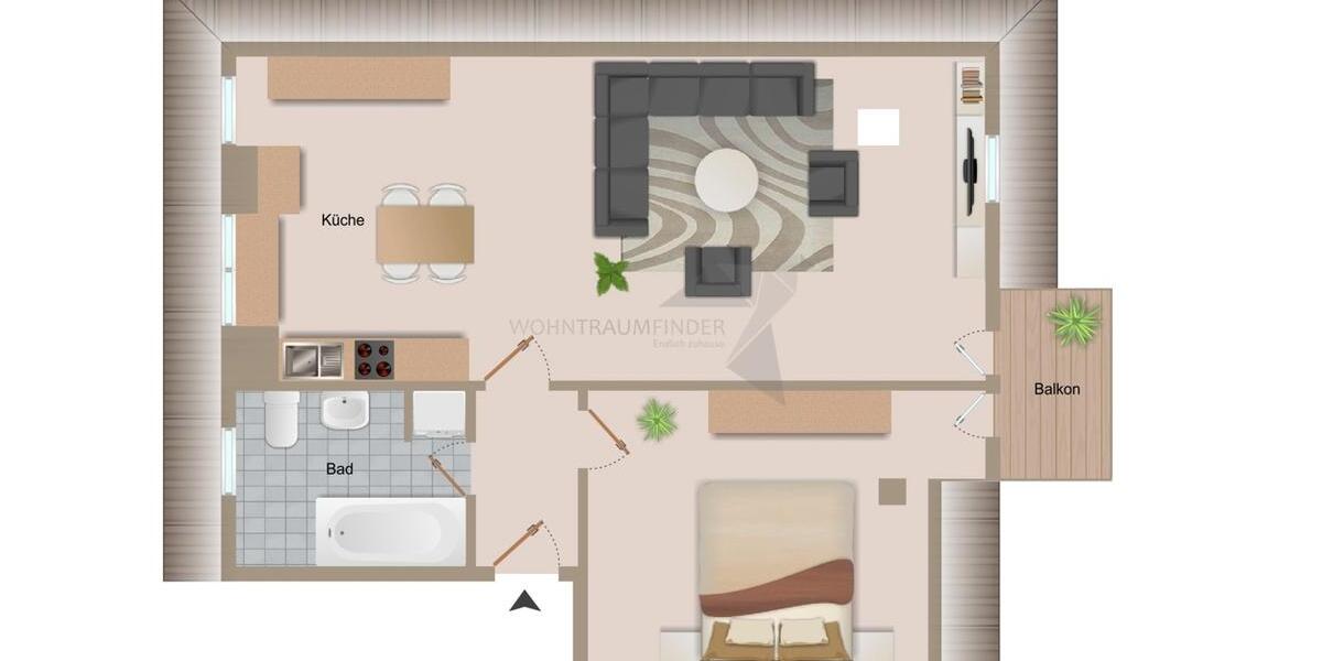 Dachgeschoßwohnung Zwickau Zwickau-West - 2 Zimmer, 58 m&sup2;, 399&euro; | Angebot:25306544