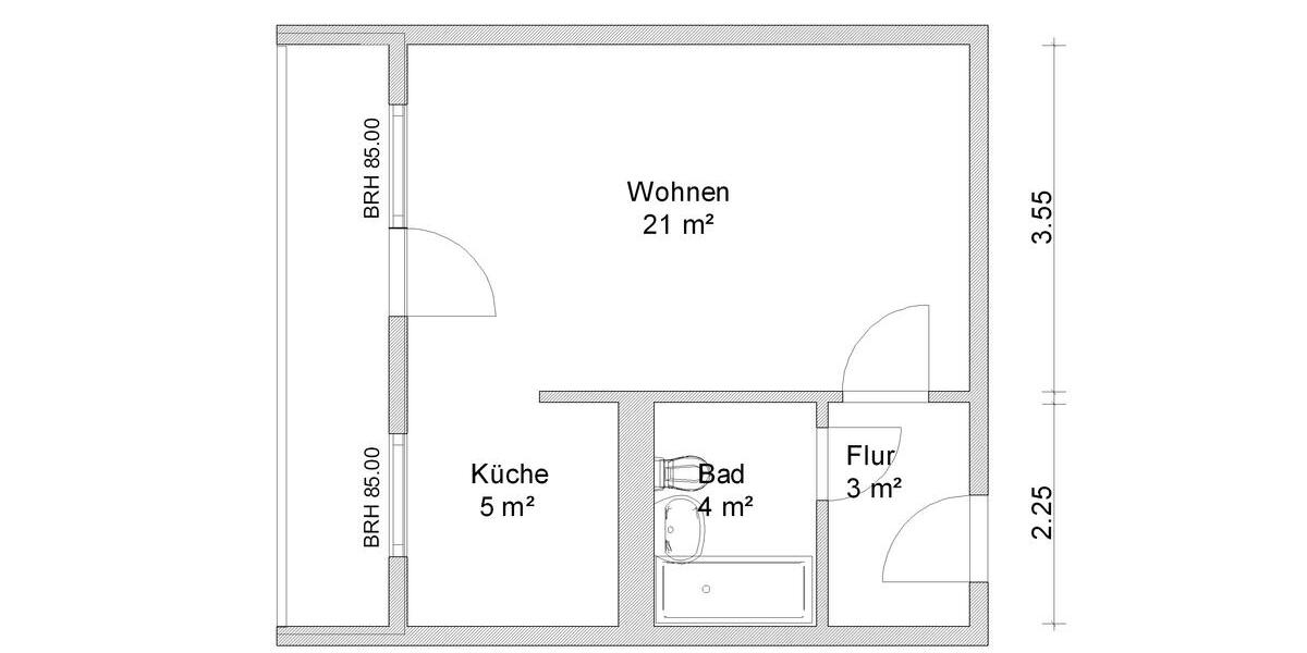 Etagenwohnung Zwickau Auerbach - 1 Zimmer, 37 m&sup2;, 215&euro; | Angebot:25942268
