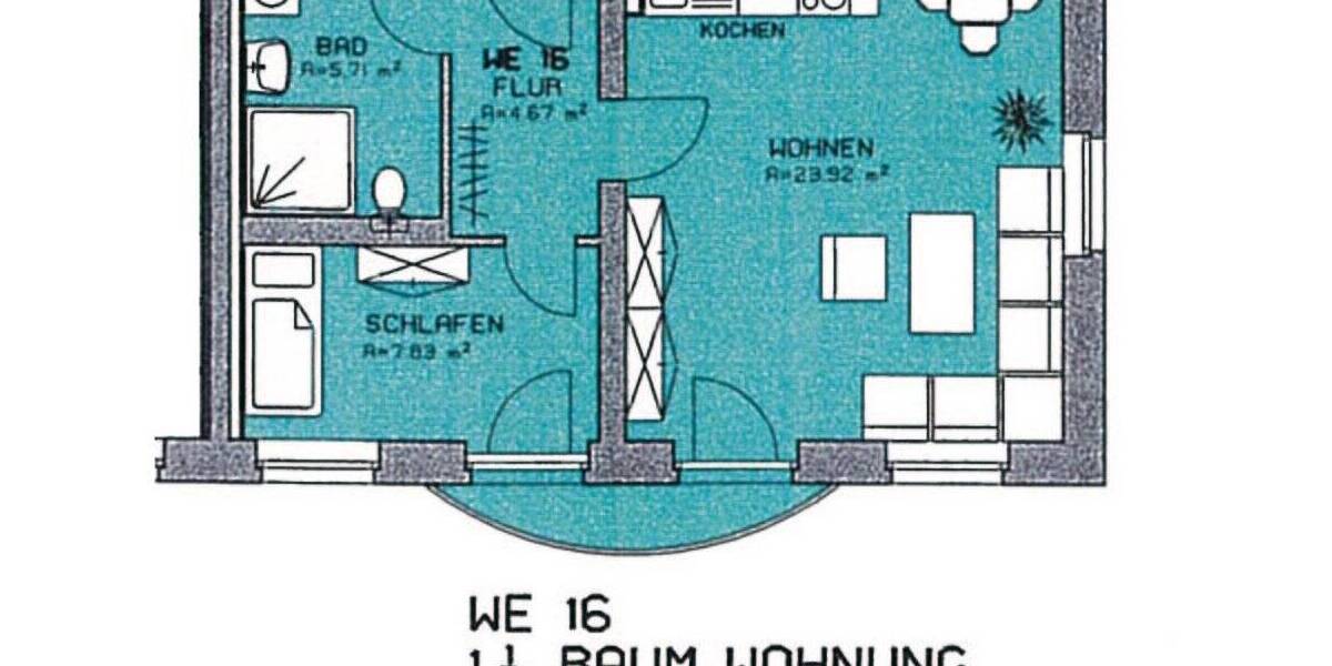 Etagenwohnung Zwickau Bahnhofsvorstadt - 1 Zimmer, 42 m&sup2;, 42.000&euro; | Angebot:25747134